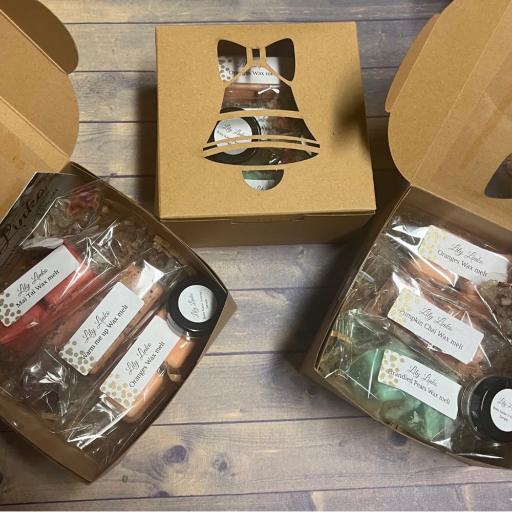 Assorted Lily Linko 3 Holiday Sample Goodie Box Top Rated Wax Melt Bar Scents